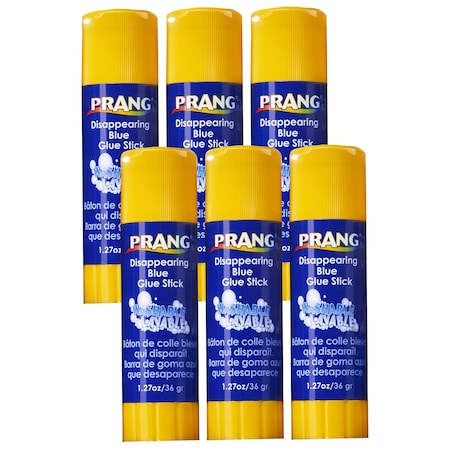 Prang Glue Stick, Clear, 1.27 oz, 6 PK 15091